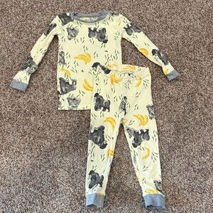 Burt's Bees Kids Pajama Set with Gorilla and Banana Print